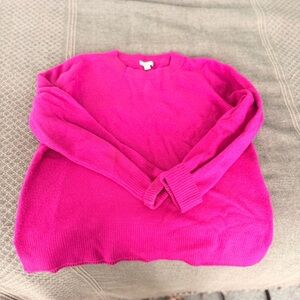 JCrew Extra Soft Hot Pink/Fuschia Crewneck Sweater